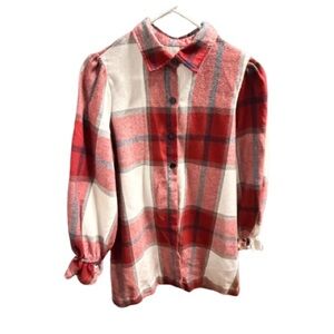 A-Line Plaid Flannel Mini Dress
